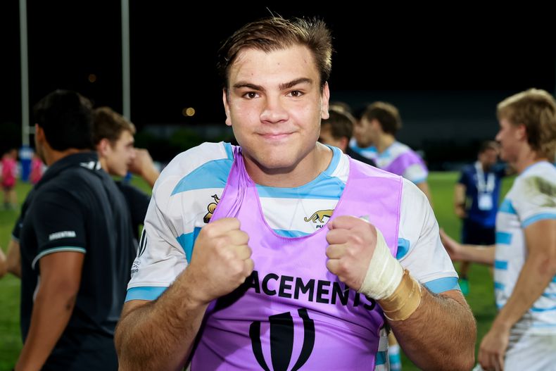 Tomás Rapetti jugó su tercer mundial juvenil este año con Los Pumitas.