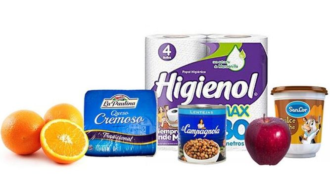 LOS SEIS PRODUCTOS QUE MÁS SUBIERON EL MES PASADO. Naranja para jugo 38%; queso cremoso La Paulina y Papel Higienol 30%; lentejas La Campagnola 29%; manzana roja 28%; dulce de leche Sancor 27%..