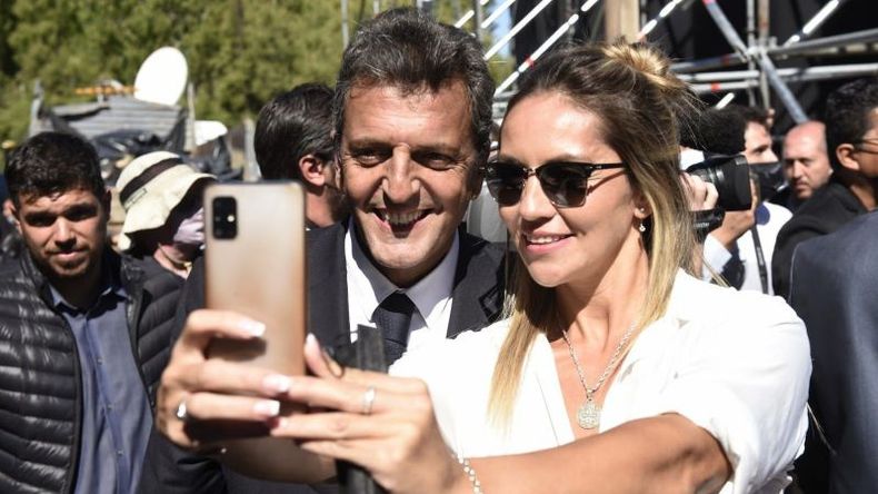 FOTO. Sergio Massa, durante su visita a Comodoro Rivadavia. .