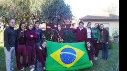 Algunos de los 27 jóvenes que viajarán desde el Madre del Divino Pastor..