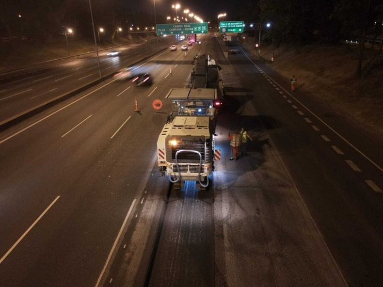 DE NOCHE Los trabajos se efectan entre las 22 y las 5 de la maana
