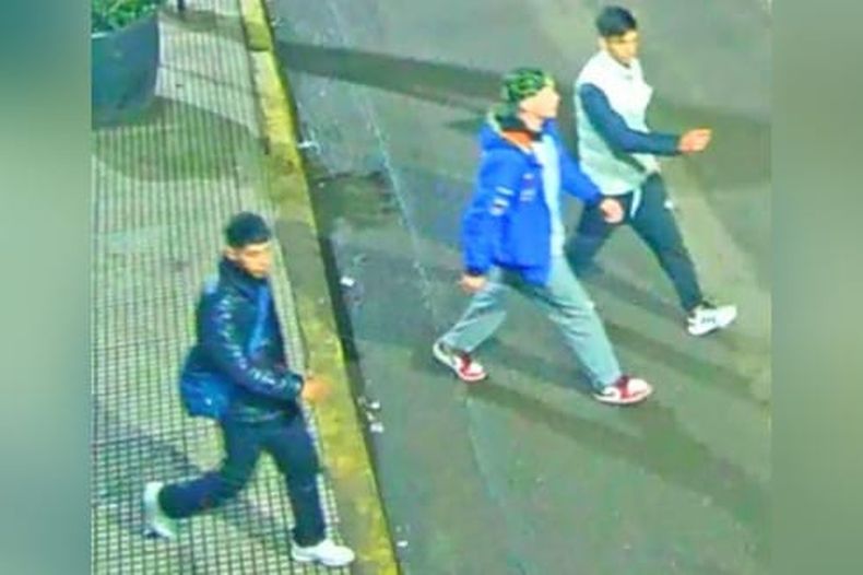 Los tres acusados que estuvieron en el momento del asesinato de Sergio Fernández. 
