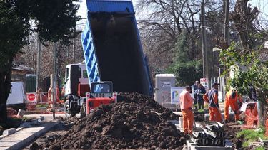 Avanzan las obras de pavimentación en Manuel Alberti