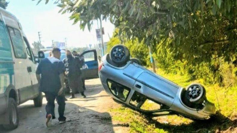 El accidente se produjo en la tarde de ayer en el barrio Falcón de Manuel Alberti. Foto @juancaimpacto.