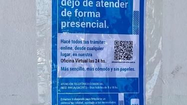 CARTEL. Aysa cerró sus oficinas de atención al público en Pilar.