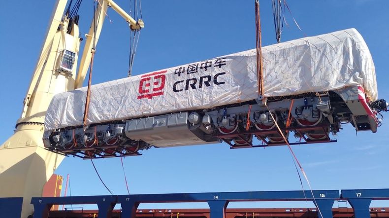 Las locomotoras para el tren San Martín fueron compradas a una empresa china.