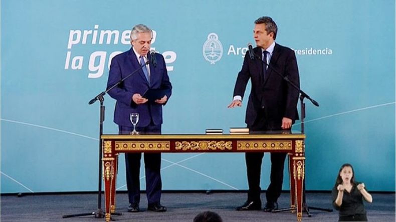 ENCUENTRO. Massa y Alberto repasaron las medidas tras la asunción del ministro..