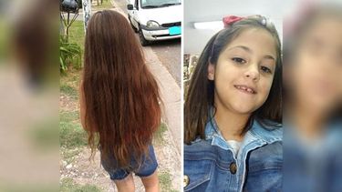 ANTES Y DESPUÉS. Jana y su cabellera que conservó durante siete años sin pasar por la peluquería..