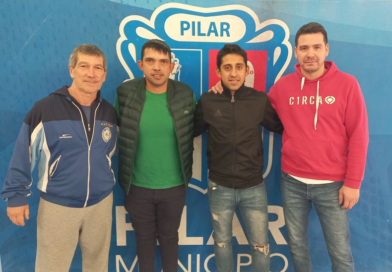 ORGANIZADORES. Díaz, Trillo, Malaquías y Favalli cuando presentaron el torneo.
