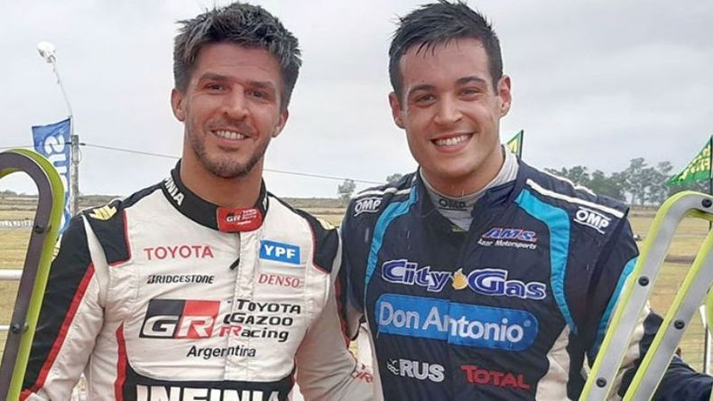 QUE SE REPITA. Rossi y Azar dominando el podio de Concepción..