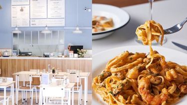 L`Artisan abrió el primer bar de pastas de la zona en Pueblo Caamaño. .