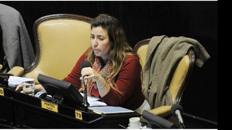La ultra kirchnerista Lucía Portos, autora de la iniciativa..