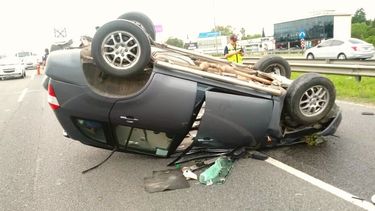 Mujer herida por accidente en Panamericana