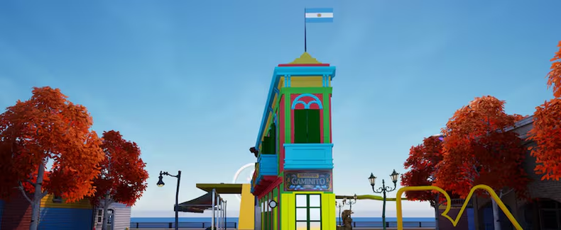 Postal de Caminito en el Fortnite. (Fortnite/StadioPlus)..png