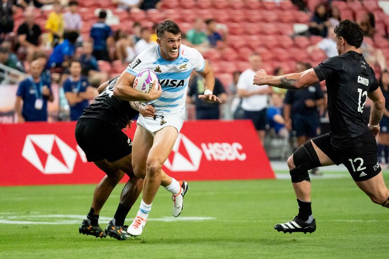 Los Pumas 7s contaron con una gran jornada de Tobías Wade ante Nueva Zelanda.