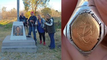 El anillo que podría pertenecer a San Martín fue hallado en la posta del Pinazo días atrás. .