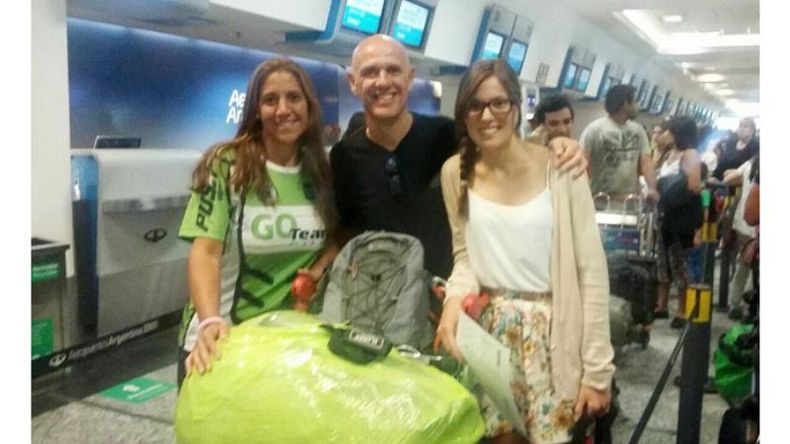 GOTEAM. Vanina Vinci, Pedro y Guadalupe Lucero, listos para viajar..