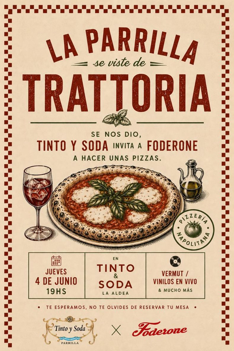La cita es este jueves en el local de Tinto y Soda del complejo La Aldea.&nbsp;