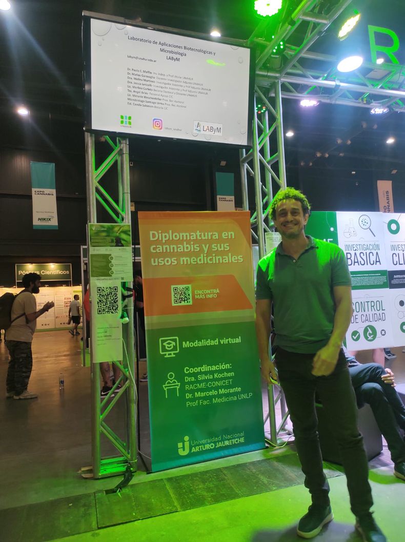 EXPO CANNABIS. Paulo Maffía presentó su proyecto en la exposición que se está desarrollando en La Rural.&nbsp;