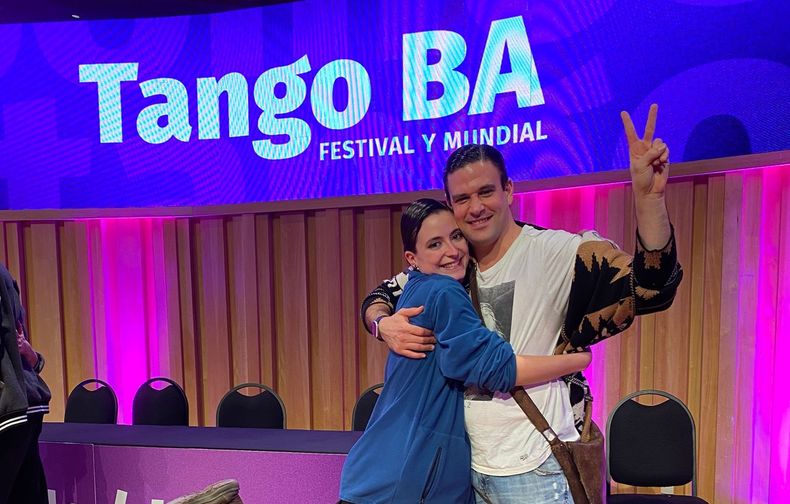 La felicidad de Añes Arredondo y Matteo Antonietti luego de pasar a la final del Mundial de Tango 2025.