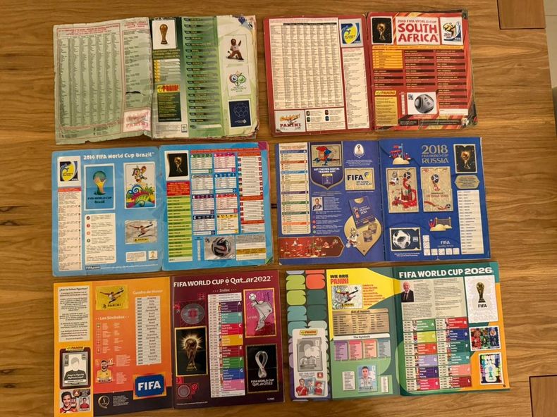 RELIQUIAS. Todos los álbumes llenos, desde el Mundial de Alemania 2006.