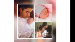 CON BABERO. Así se lo ve por estos días a Gastón Díaz. Es que su esposa acaba de dar a luz a Guadalupe, primera hija del matrimonio. Nació en el sanatorio Los Arcos y pesó 3,200 kilos. Los hinchas de Racing de Pilar esperan que la pequeña lo deje dormir bien al papá, sobre todo para el clásico de hoy ante Independiente..