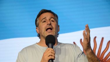 DISCURSO. Federico Achával, tras el triunfo electoral del domingo.&nbsp;