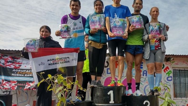 PODIO COMPLETO. Los tres primeros de Damas y Caballeros de la 3ª fecha del Milenio..