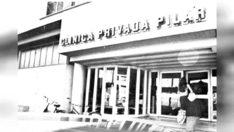 La ya inexistente Clínica Privada Pilar, en Rivadavia a metros de la Ruta 8. Llegó a ser el establecimiento con mayor cantidad de camas de la zona..
