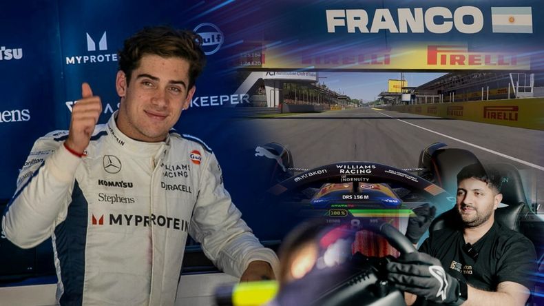 Nahuel Aguilar se puso en la piel virtual de Franco Colapinto en el trazado de Monza.