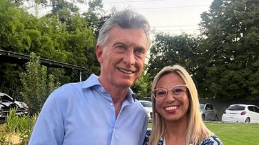 ENCUENTRO EN SAN ISIDRO. Mauricio Macri junto a Adriana Cáceres.