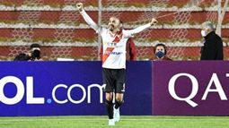 Riquelme celebra su gol. Foto: Conmebol Libertadores en Twitter..