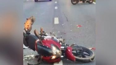 El motociclista cayó a la Panamericana y falleció en el acto.