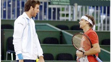 CHOQUE. Dos campeones de Copa Davis frente a frente en Tortuguitas..