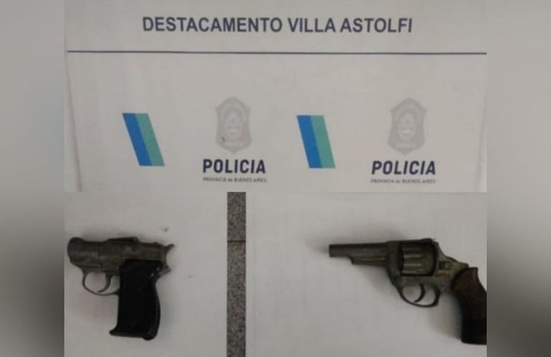 ALLANAMIENTO. Las armas halladas en la casa del acusado.&nbsp;