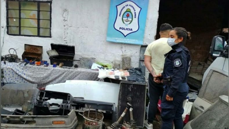 AUTOPARTES. Fueron halladas en la misma vivienda. Por ahora, hay un detenido..
