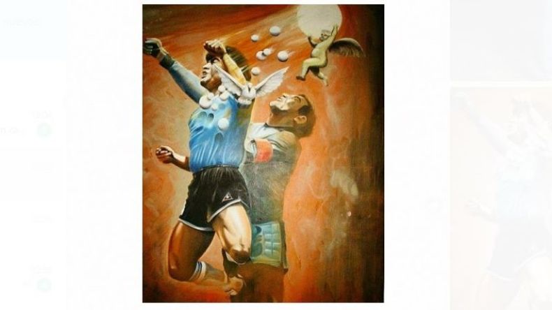 La obra fue pintada hace 25 años y ahora está a la venta. .
