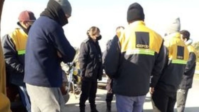 PROTESTA. Se desarrolló ayer en las puertas de Gefco..