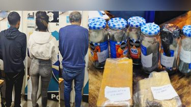 Los dos hombres detenidos son oriundos de San Martín y la mujer está domiciliada en el barrio Agustoni.