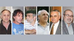 SANTIAGO PIERMARINI (Presidente de Scipa), GUSTAVO SUÁREZ (Vice de la Cámara de Comercio de Del Viso), NORBERTO OLIVA (Expresidente del foro de Seguridad), JOSÉ DOMENECH (Exdocente de educación cívica), HÉCTOR SEVERINI (Presidente del Rotary) y MANUEL VÁZQUEZ (Actor y director)..