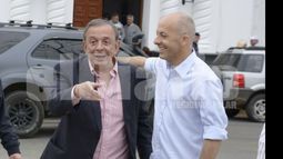 SALUDO. Zúccaro y Ducoté, reunidos por El Diario, en la previa de la elección..