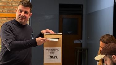 Andrés Genna votando este domingo en Pilar.