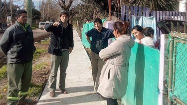 FUNCIONARIO. Juan Manuel Moraco recorrió las obras..