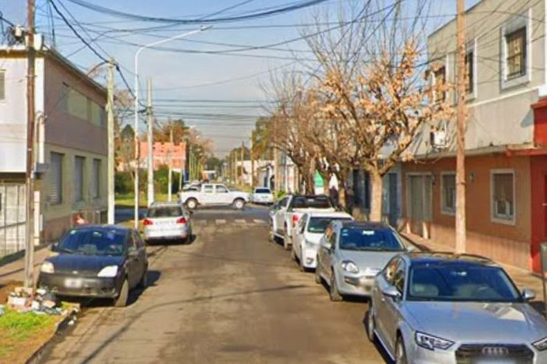 La zona del intento de asalto, en el centro de Villa Rosa.