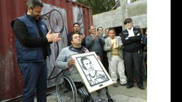 EVITA. Triaca estuvo el domingo en un centro cultural en Fátima..