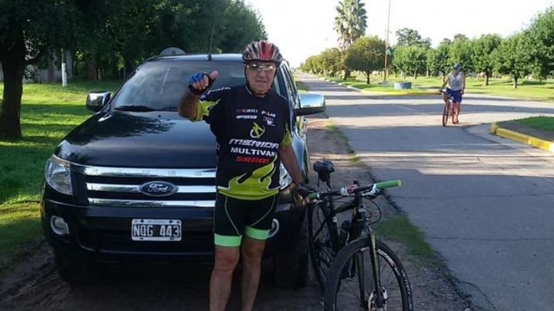 SIEMPRE EN BICI. Silvio Calegaris tenía 72 años..
