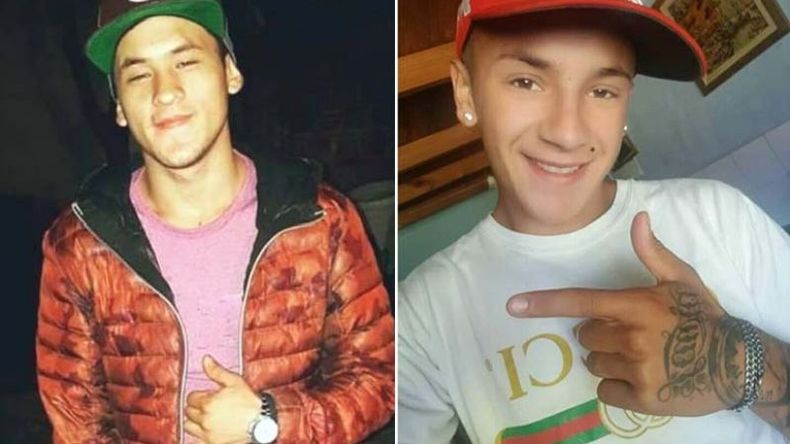 VÍCTIMA Y HOMICIDA. Martín Vence (19) y Nahuel Bellone (20). Eran vecinos..