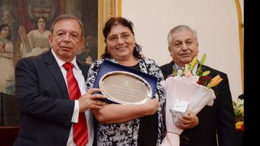 Humberto Zúccaro junto Marcelo Castillo y la ex concejal Cristina Gómez..