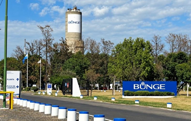 La planta que la empresa Bunge tiene en Campana.