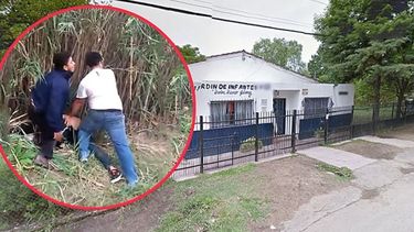 INMOVILIZADO. Vecinos retuvieron al ladrón hasta que llegó la policía. / El frente del jardín donde ocurrieron los hechos..